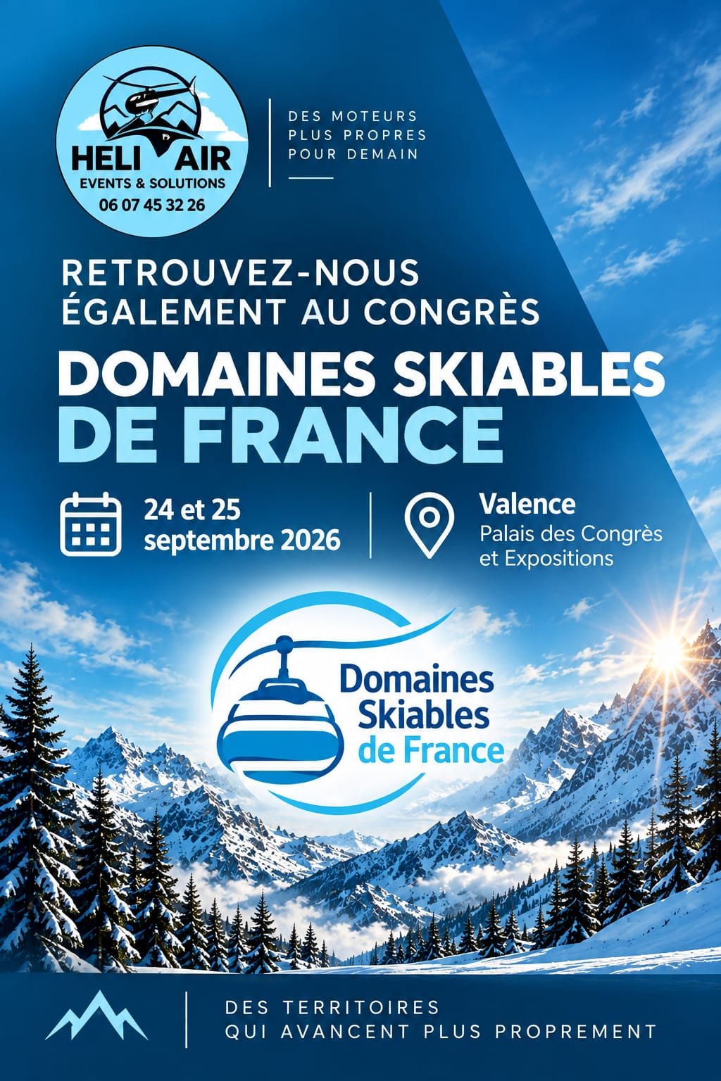 Congrès Domaines Skiables de France - 24 et 25 septembre 2026 - Valence - Stand 45